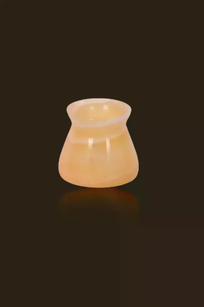 Natural alabaster stone small vase